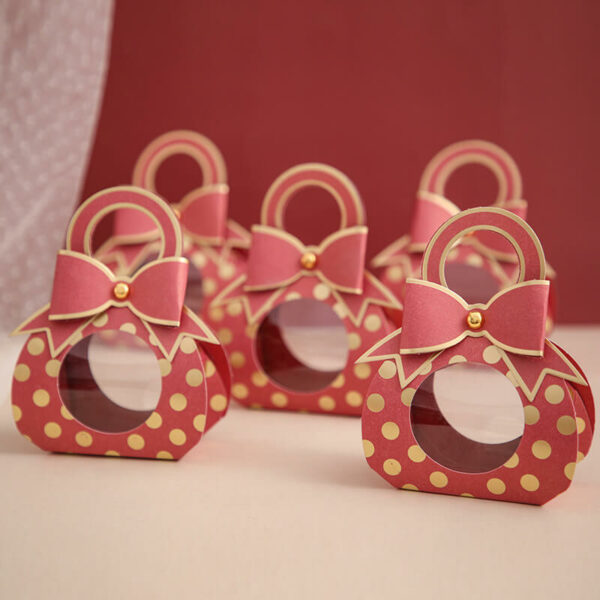 red wedding favors boxes