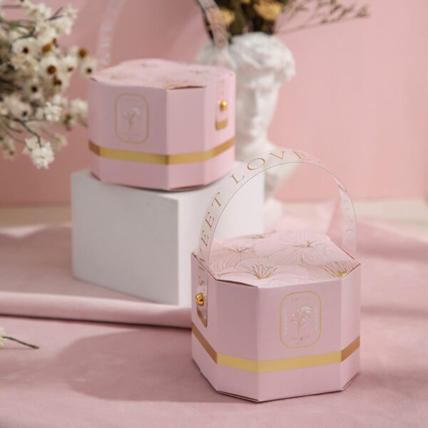 pink wedding favors boxes