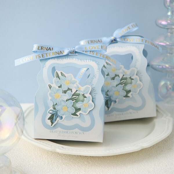 blue wedding favors boxes